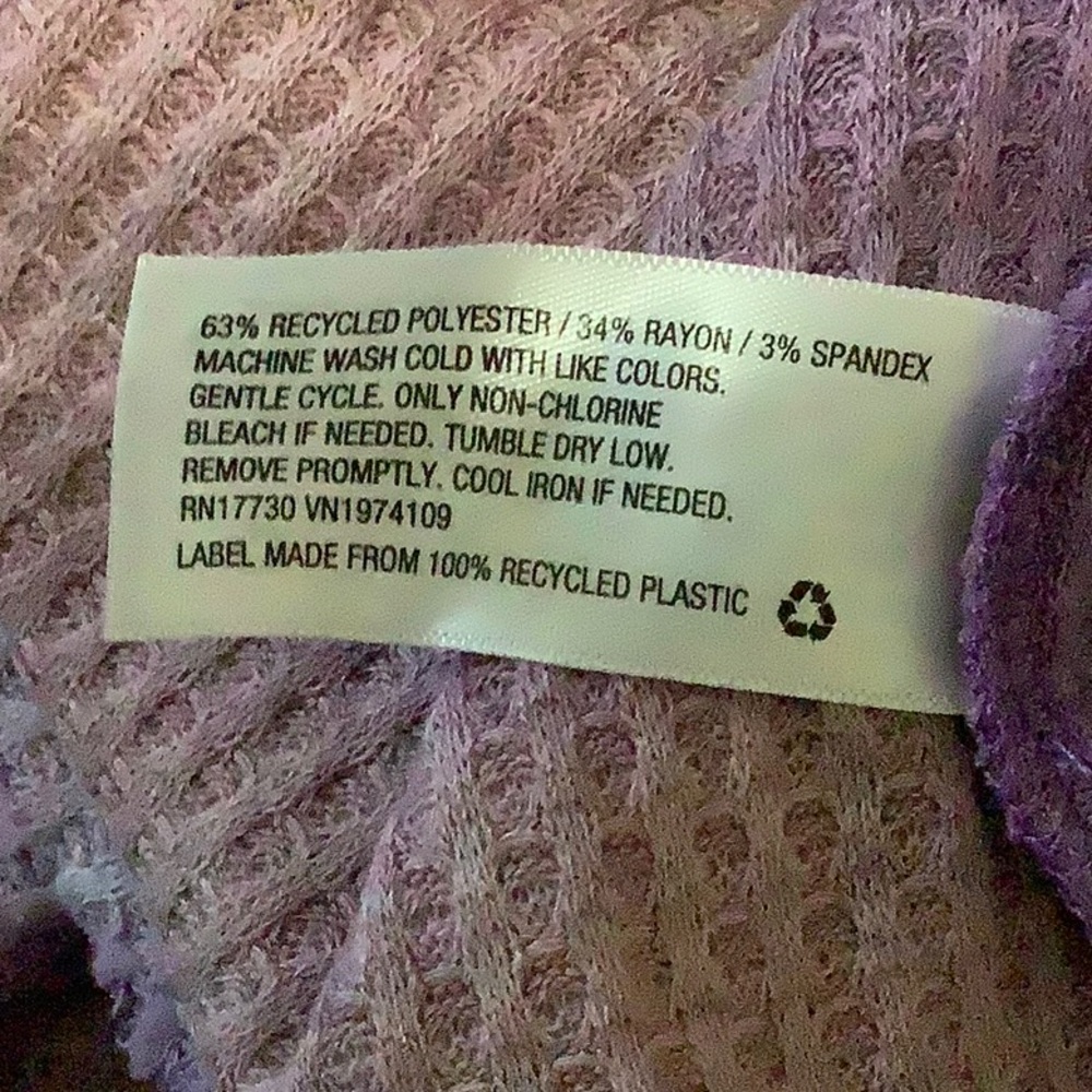 Wild Fable Waffle Textured Tie-Dye Crew Neck Sweatshirt - Picture 5 of 5